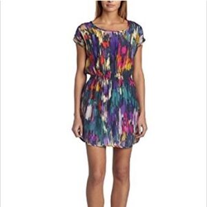 Eight Sixty Colorful Silk Abstract Print Dress Tunic Size S